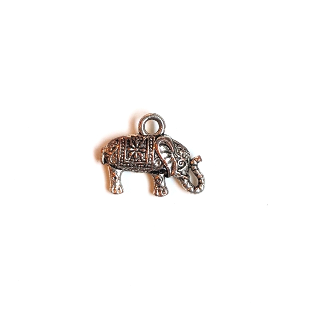 Silver Elephant Charm